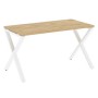 Loft VR.L-SRX-3.7 (Тиквуд светлый/Белый) Стол рабочий, на X-образных опорах