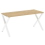 Loft VR.L-SRX-4.7 (Тиквуд светлый/Белый) Стол рабочий, на X-образных опорах