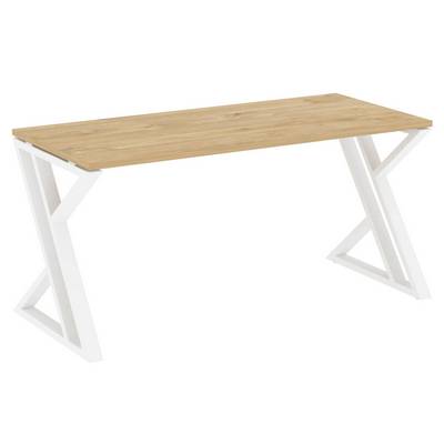 Loft VR.L-SRZ-4.7 (Тиквуд светлый/Белый) Стол рабочий, на Z-образных опорах