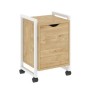 Loft VR.L-T2.K (Тиквуд светлый/Белый) Тумба на колесных опорах с распашным фасадом