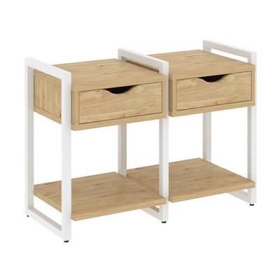 Loft VR.L-TN-1.O (Тиквуд светлый/Белый) Тумба на регулируемых опорах наборная