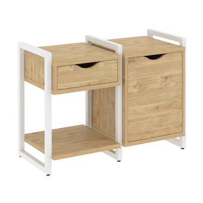 Loft VR.L-TN-3.O (Тиквуд светлый/Белый) Тумба на регулируемых опорах наборная