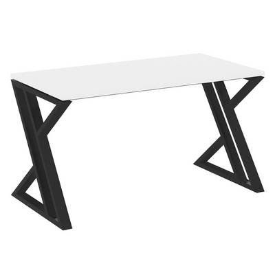 Loft VR.L-SRZ-3.7 (Белый бриллиант/Черный) Стол рабочий, на Z-образных опорах