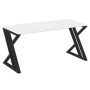 Loft VR.L-SRZ-4.7 (Белый бриллиант/Черный) Стол рабочий, на Z-образных опорах