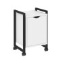 Loft VR.L-T2.K (Белый бриллиант/Черный) Тумба на колесных опорах с распашным фасадом