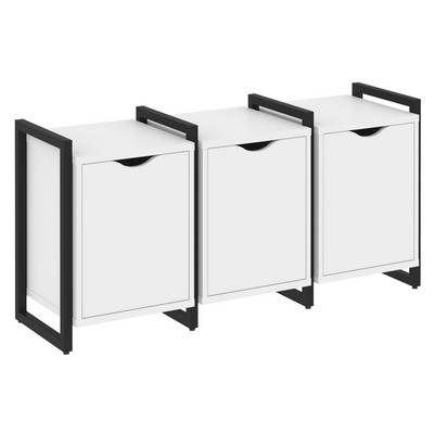 Loft VR.L-TN-5.O (Белый бриллиант/Черный) Тумба на регулируемых опорах наборная