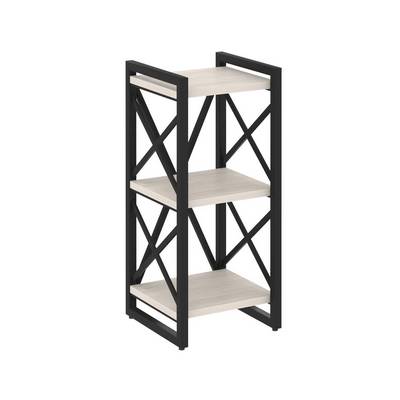 Loft VR.L-MST.O-3.4 (Денвер светлый/Черный) Стеллаж на регулируемых опорах - 3 полки