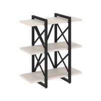 Loft VR.L-MST.O-3.4V (Денвер светлый/Черный) Стеллаж на регулируемых опорах - 3 полки