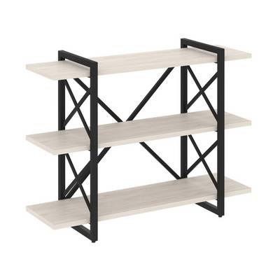 Loft VR.L-MST.O-3.8V (Денвер светлый/Черный) Стеллаж на регулируемых опорах - 3 полки