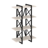 Loft VR.L-MST.O-4.4V (Денвер светлый/Черный) Стеллаж на регулируемых опорах - 4 полки