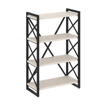 Loft VR.L-MST.O-4.8 (Денвер светлый/Черный) Стеллаж на регулируемых опорах - 4 полки