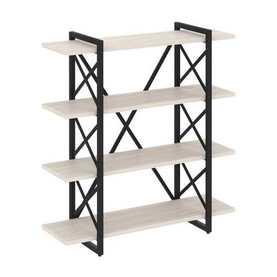 Loft VR.L-MST.O-4.8V (Денвер светлый/Черный) Стеллаж на регулируемых опорах - 4 полки