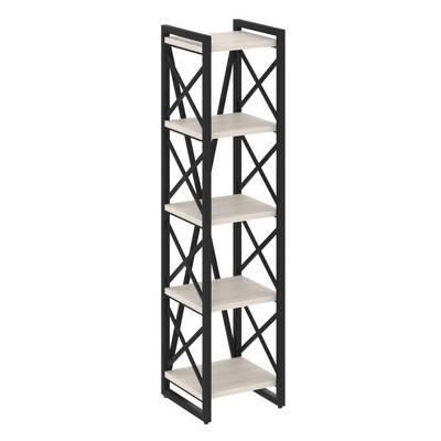 Loft VR.L-MST.O-5.4 (Денвер светлый/Черный) Стеллаж на регулируемых опорах - 5полок