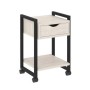 Loft VR.L-T1.K (Денвер светлый/Черный) Тумба на колесных опорах с ящиком и полкой