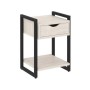 Loft VR.L-T1.O (Денвер светлый/Черный) Тумба на регулируемых опорах с ящиком и полкой