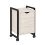 Loft VR.L-T2.K (Денвер светлый/Черный) Тумба на колесных опорах с распашным фасадом