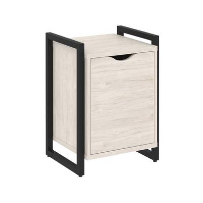 Loft VR.L-T2.O (Денвер светлый/Черный) Тумба на регулируемых опорах с распашным фасадом