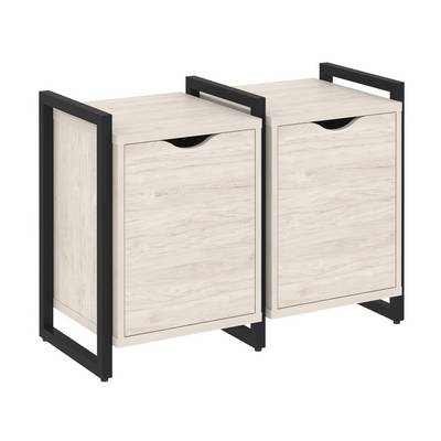 Loft VR.L-TN-2.O (Денвер светлый/Черный) Тумба на регулируемых опорах наборная