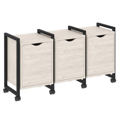 Loft VR.L-TN-5.K (Денвер светлый/Черный) Тумба на колесных опорах наборная