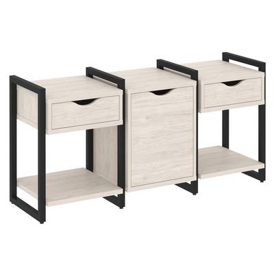 Loft VR.L-TN-6.O (Денвер светлый/Черный) Тумба на регулируемых опорах наборная