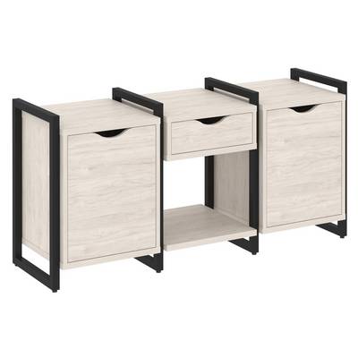 Loft VR.L-TN-7.O (Денвер светлый/Черный) Тумба на регулируемых опорах наборная