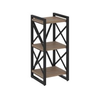 Loft VR.L-MST.O-3.4 (Дуб аризона/Черный) Стеллаж на регулируемых опорах - 3 полки