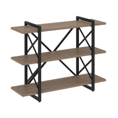 Loft VR.L-MST.O-3.8V (Дуб аризона/Черный) Стеллаж на регулируемых опорах - 3 полки