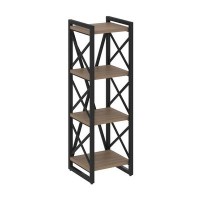 Loft VR.L-MST.O-4.4 (Дуб аризона/Черный) Стеллаж на регулируемых опорах - 4 полки