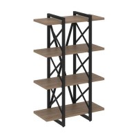 Loft VR.L-MST.O-4.4V (Дуб аризона/Черный) Стеллаж на регулируемых опорах - 4 полки