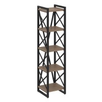 Loft VR.L-MST.O-5.4 (Дуб аризона/Черный) Стеллаж на регулируемых опорах - 5полок