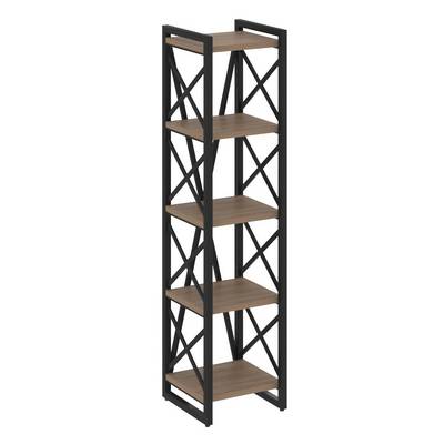 Лофт VR.L-MST.O-5.4 (Дуб аризона/Черный) Стеллаж на регулируемых опорах - 5полок