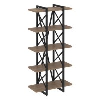 Loft VR.L-MST.O-5.4V (Дуб аризона/Черный) Стеллаж на регулируемых опорах - 5полок