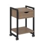 Loft VR.L-T1.K (Дуб аризона/Черный) Тумба на колесных опорах с ящиком и полкой