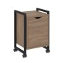 Loft VR.L-T2.K (Дуб аризона/Черный) Тумба на колесных опорах с распашным фасадом