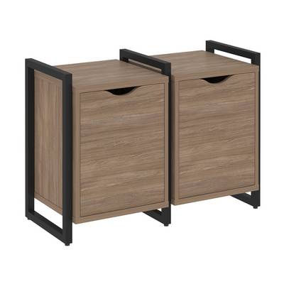 Loft VR.L-TN-2.O (Дуб аризона/Черный) Тумба на регулируемых опорах наборная