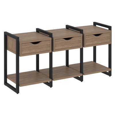 Loft VR.L-TN-4.O (Дуб аризона/Черный) Тумба на регулируемых опорах наборная