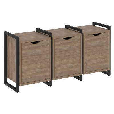 Loft VR.L-TN-5.O (Дуб аризона/Черный) Тумба на регулируемых опорах наборная