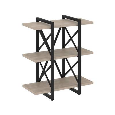 Loft VR.L-MST.O-3.4V (Дуб аттик/Черный) Стеллаж на регулируемых опорах - 3 полки