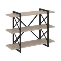 Loft VR.L-MST.O-3.8V (Дуб аттик/Черный) Стеллаж на регулируемых опорах - 3 полки