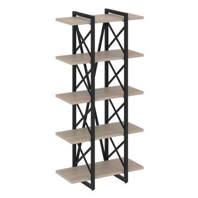 Loft VR.L-MST.O-5.4V (Дуб аттик/Черный) Стеллаж на регулируемых опорах - 5полок