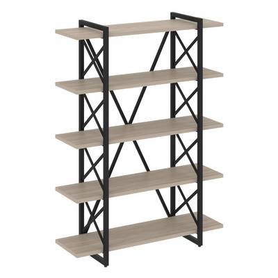 Loft VR.L-MST.O-5.8V (Дуб аттик/Черный) Стеллаж на регулируемых опорах - 5 полок
