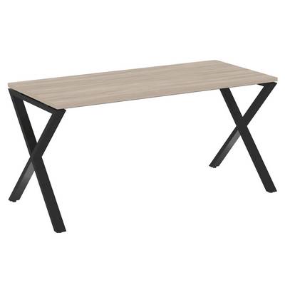 Loft VR.L-SRX-4.7 (Дуб аттик/Черный) Стол рабочий, на X-образных опорах