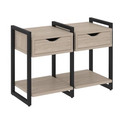 Loft VR.L-TN-1.O (Дуб аттик/Черный) Тумба на регулируемых опорах наборная