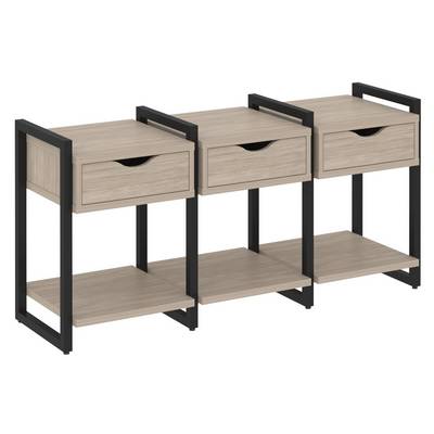 Loft VR.L-TN-4.O (Дуб аттик/Черный) Тумба на регулируемых опорах наборная