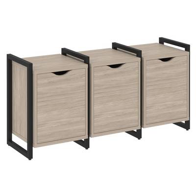 Loft VR.L-TN-5.O (Дуб аттик/Черный) Тумба на регулируемых опорах наборная