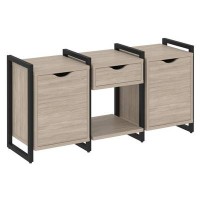 Loft VR.L-TN-7.O (Дуб аттик/Черный) Тумба на регулируемых опорах наборная