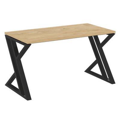 Loft VR.L-SRZ-3.7 (Тиквуд светлый/Черный) Стол рабочий, на Z-образных опорах