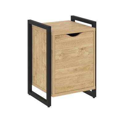 Loft VR.L-T2.O (Тиквуд светлый/Черный) Тумба на регулируемых опорах с распашным фасадом