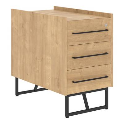 Loftis LLC-3D (Дуб бофорд/Черный) Тумба стационарная