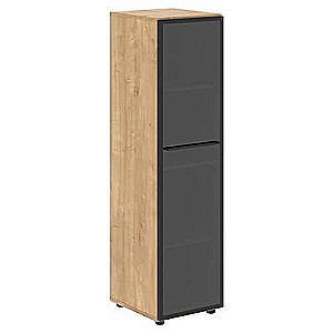 Лофтис LMC 40.2 (Дуб бофорд) Шкаф колонка со стеклянной дверью
